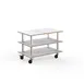 Steelite MGCMLX02CSXW Configurable Buffet Table - Modular Classic Medium Unit, White Carrera Stainless Steel, Mogogo Design, Mixed Materials, 1 per Case 1 image