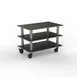 Steelite MGCMLX02MSXH Modular Classic Medium Buffet Table, 47.0" x 29.5" x 35.0", Marble Black Brushed Stainless Steel, Grey Slate SS, Mogogo, Mixed Materials, 1 per Case, Modular Collection (Minimum Case Quantity) 1 image