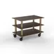 Steelite MGCMLX02WBXH Configurable Buffet Table, Modular Classic Medium Unit with Mango Wood & Brushed Brass, Heavy-Duty Casters, 1 per Case 1 image