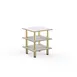 Steelite MGCMLX03CBXF Modular Classic Small Unit Buffet Table, White Carrera Brushed Finish, Mixed Materials, 1 per Case, Configurable Restaurant Table 1 image