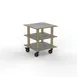 Steelite MGCMLX03GBXH Modular Classic Small Unit Buffet Table, 29.5" x 29.5" x 35.0", Grey Slate SS with Brushed Brass Finish, Mixed Materials, 1 per Case, Modular Collection 1 image