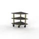 Steelite MGCMLX04MBXH Modular Classic Corner Buffet Table, 29.5" x 29.5" x 35.0", Grey Slate SS & Mogogo, Mixed Materials, Brushed Brass Finish, 1 per Case 1 image