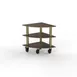 Steelite MGCMLX04WBXH Configurable Buffet Table - Modular Classic Corner Unit, 29.5" x 29.5" x 35.0", Grey Slate SS, Mixed Materials, 1 per Case 1 image