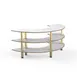 Steelite MGCMSX01CBXF Configurable Buffet Table - Modular Creative Curved Unit, White Carrera Brushed, Mixed Materials, Mogogo Design, 1 per Case 1 image