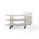 Steelite MGCMSX01CBXW Configurable Buffet Table - Modular Creative Curved Unit, White Carrera Brushed, Mixed Materials, 1 per Case, Mogogo Collection 1 image