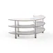 Steelite MGCMSX01CSXF Configurable Buffet Table - Modular Creative Curved Unit, White Carrera Stainless Steel, Mixed Materials, 1 per Case, Mogogo Collection 1 image