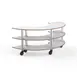 Steelite MGCMSX01CSXH Modular Buffet Table - Curved Unit, White Carrera Stainless Steel, Mixed Materials, 1 per Case (Mogogo Collection) 1 image