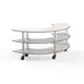 Steelite MGCMSX01CSXW Configurable Buffet Table - Modular Creative Curved Unit, White Carrera Stainless Steel, Mogogo Mixed Materials, 1 per Case, Modular Collection (Minimum Case Qty) 1 image