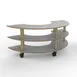 Steelite MGCMSX01GBXH Configurable Buffet Table, Modular Curved Unit, Grey Brushed Brass, 81.5" x 41" x 35", Grey Slate Stainless, Mogogo Design, Mixed Materials, 1 per Case, Modular Collection (Minimum Case Qty) 1 image
