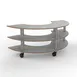 Steelite MGCMSX01GSXH Configurable Buffet Table, 81.5x41x35in, Modular Curved Unit, Grey Brushed Stainless Steel, Mogogo Collection, 1 per Case 1 image