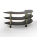 Steelite MGCMSX01MBXH Configurable Buffet Table, 81.5" x 41.0" x 35.0", Modular Creative Curved Unit with Grey Slate SS & Mogogo Mixed Materials, 1 per Case, Modular Collection (Minimum Case Qty) 1 image