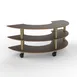 Steelite MGCMSX01WBXH Modular Curved Buffet Table, 81.5" x 41" x 35", Mango Brushed Brass & Grey Slate SS, Mixed Materials (1 per Case, Modular Collection) 1 image