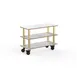 Steelite MGCMSX02CBXH Modular Configurable Buffet Table, White Carrera Brush Finish, Mogogo Design, Mixed Materials, 1 per Case (Minimum Order) 1 image