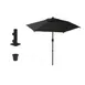 Steelite MGSOVCSM0401 Mogogo Commercial Round Black Umbrella with Bracket, Mixed Materials, 1 per Case 1 image