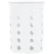 Steril-Sil N-200 Silverware Cylinder Holder, 4" Cutout, Straight-Walled, Nylon, White, High-Temperature, Made in USA 1 image