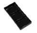 Town 31283B/DZ - 7" 3-Compartment Sauce Dish, Melamine Black, 7-1/2" x 3-1/4" -22° to 248°F - 1 Dozen 1 image