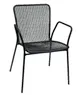 American Tables & Seating 91 Aluminum Outdoor Arm Chair with Mesh Back & Seat, Black 1 image
