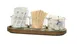 Cal-Mil 23430-136 Countertop Condiment Caddy, 6" x 17" x 4.5" H, 3-Jar, Wood, Chocolate Brown 2 image