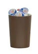 Cal-Mil 24406-4-89 Hudson Cylinder Utensil Holder, 3.75" x 3.75" x 6"H, Melamine Stoneware Finish, 1 Compartment Plastic Utensil & Flatware Organizer for Tabletop Storage 2 image