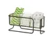Cal-Mil 25207-3-13 Countertop Condiment Caddy, 3-Jar Logan Display, 12.75" x 4.75" x 6" Black Wire 1 image