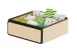 Cal-Mil 25211-93 12"x12"x4.75" Square Wood Condiment Organizer, 9 Sections, Natural 1 image