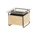 Cal-Mil 25226-93 Logan Square Chafing Dish, 10.25" x 10" x 7.25" Birch Wood with Black Wire 1 image
