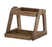 Cal-Mil 27002-136 Tiered Display Stand 15" x 16" x 13" Chocolate Brown Wood Two-Tier Tabletop Stand 2 image