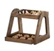 Cal-Mil 27002-136 Tiered Display Stand 15" x 16" x 13" Chocolate Brown Wood Two-Tier Tabletop Stand 1 image