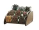 Cal-Mil 27015-9-136 3-Tier Wood Condiment Organizer, 14" x 13.5" x 9" H, Brown, 9-Jar 1 image