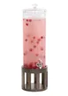Cal-Mil 27017-3-136 Beverage Dispenser, 8"x11"x27" Polycarbonate, Brown, 2-3 Gallon, Wood Base 1 image