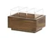 Cal-Mil 27020-136 Melrose Flatware Organizer, 3-Compartment Wood Utensil Caddy, 9.5" x 6.75" x 6.25"H, Chocolate Brown 2 image