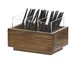 Cal-Mil 27020-136 Melrose Flatware Organizer, 3-Compartment Wood Utensil Caddy, 9.5" x 6.75" x 6.25"H, Chocolate Brown 1 image