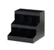 Cal-Mil 28503-13 Classic 12"x12"x11.5" Two-Tier Black ABS Condiment Organizer Bin Rack with 9 Bins 2 image