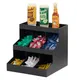 Cal-Mil 28503-13 Classic 12"x12"x11.5" Two-Tier Black ABS Condiment Organizer Bin Rack with 9 Bins 1 image