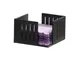 Cal-Mil 28504-13 Classic Napkin Organizer, 5.25" x 5.25" x 3.5" H, Black ABS Plastic Tabletop Holder 1 image