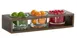 Cal-Mil 28604-5-140 3-Section Condiment Caddy, 32oz, 19.25" x 6.38" x 2.88" HDPE, Mocha Brown 1 image