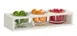 Cal-Mil 28604-5-141 3-Section White HDPE Countertop Condiment Caddy, 19.25" x 6.38" x 2.88", 32 oz 1 image