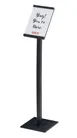 Cal-Mil 28607-13 Vista Sign Holder – 12.5" x 12.5" x 46.75" HDPE Black Tabletop Display Sign 1 image