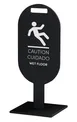 Cal-Mil 28608-13 Vista Floor Sign, 10" x 10" x 24"H Oval HDPE Wet Floor 1 image