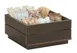 Cal-Mil 28610-140 Vista 12" x 12" x 6" Countertop Condiment Organizer, 9 Sections, Mocha, Plastic 1 image