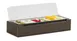 Cal-Mil 28614-140 Vista Bar Caddy, 20.75" x 7.5" x 4.5" H, 6 Compartments, HDPE, Mocha 1 image
