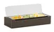 Cal-Mil 28615-140 Vista Bar Caddy, 3-Section HDPE Organizer, 20.75" x 7.5" x 4.5" Mocha 1 image