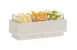 Cal-Mil 28616-141 3-Section White HDPE Condiment Caddy, 13" x 5.5" x 4.5", Holds 3 Jars 1 image