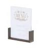Cal-Mil 28622-811-140 Vista U-Frame Menu Card Holder, 12" x 9" x 2" HDPE Mocha, 3", 11-19" 1 image