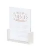 Cal-Mil 28622-811-141 Vista U-Frame Menu Card Holder, 12" x 9" x 2" HDPE Coastal 1 image