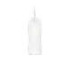 Carlisle 01376 Squeeze Bottle – 12 oz Clear Polyethylene, White Cut Cap, Single Tip, Standard Top 1 image