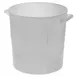 Carlisle 060002 Food Storage Container, 6 Qt, Round, Polyethylene, White, NSF, BPA Free 1 image