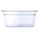 Carlisle 10222B07 Food Pan, 1/2‑Size 8.7 qt, 12‑3/4" x 10‑19/50" x 6" Clear Polycarbonate, NSF 2 image