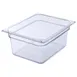 Carlisle 10222B07 Food Pan, 1/2‑Size 8.7 qt, 12‑3/4" x 10‑19/50" x 6" Clear Polycarbonate, NSF 1 image