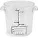 Carlisle 1076107 StorPlus Food Storage Container, 1 qt, Round, Polycarbonate, Clear, Dishwasher Safe 1 image